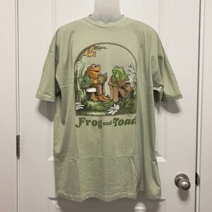Men’s Green Frog And Toad Short Sleeve Graphic T-Shirt Size XXL